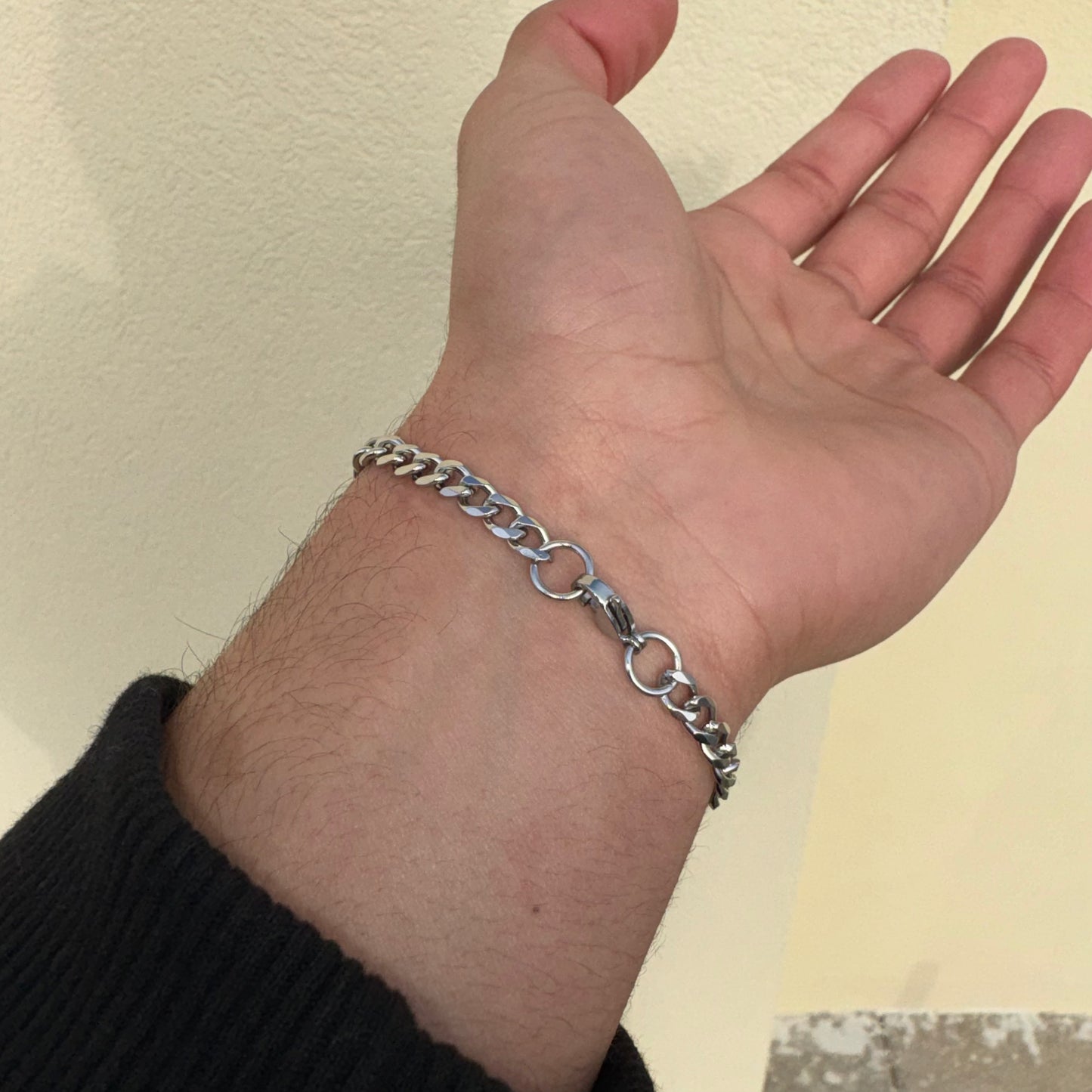 Pulsera Cubana de Acero Premium