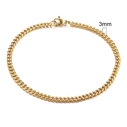 3-11Mm Chunky Miami Curb Chain Bracelet for Men, Stainless Steel Cuban Link Chain Wristband Classic Punk Heavy Male Jewelry